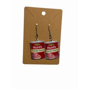 New Novelty Fashion Earrings tomato sauce can food